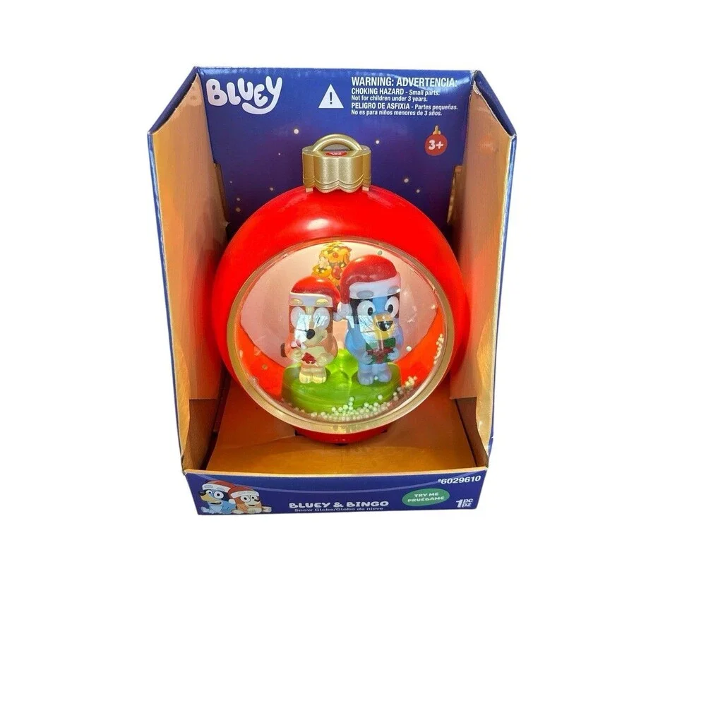 Gemmy 2025 Bluey & Bingo Musical Christmas Snow Globe *New